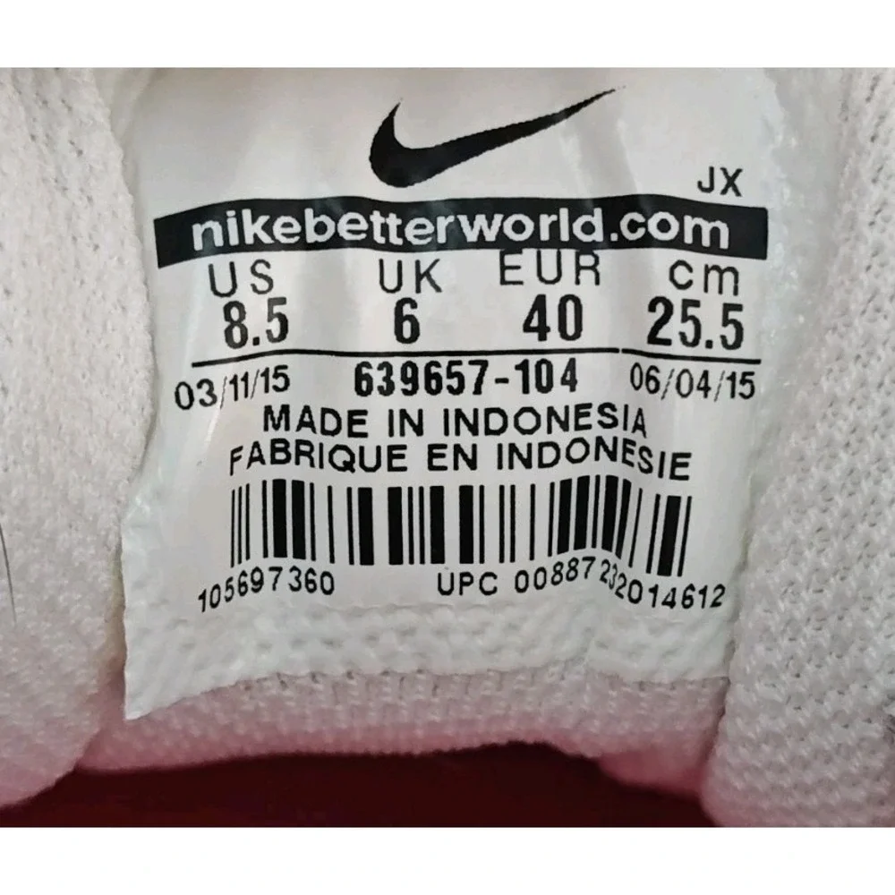 Nike Shox 639657-104 Hot Pink Running Women's 8.5 Shoes White Black 2015